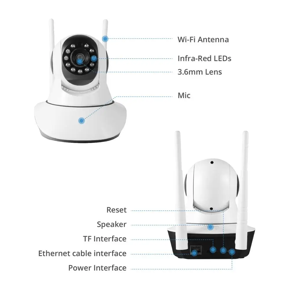 ANNKE WiFi ip-камера 1080P HD домашняя камера безопасности беспроводная домашняя камера безопасности двухстороннее аудио ночное видение смарт-камера системы видеонаблюдения