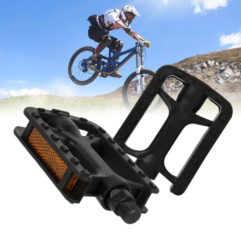 

2 Pcs/pair MTB Road Bike Pedals Plastic Anti-slip 9''16 Standard Universal Cycling Mountain Bike Foot Plat Bike Accessories
