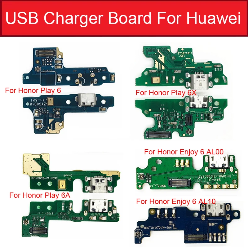 

USB Charger Board For Huawei Enjoy 6 AL00 AL10 Honor Play 6A 6X 6s Charging Port Dock USB Board Replacement Repair Parts