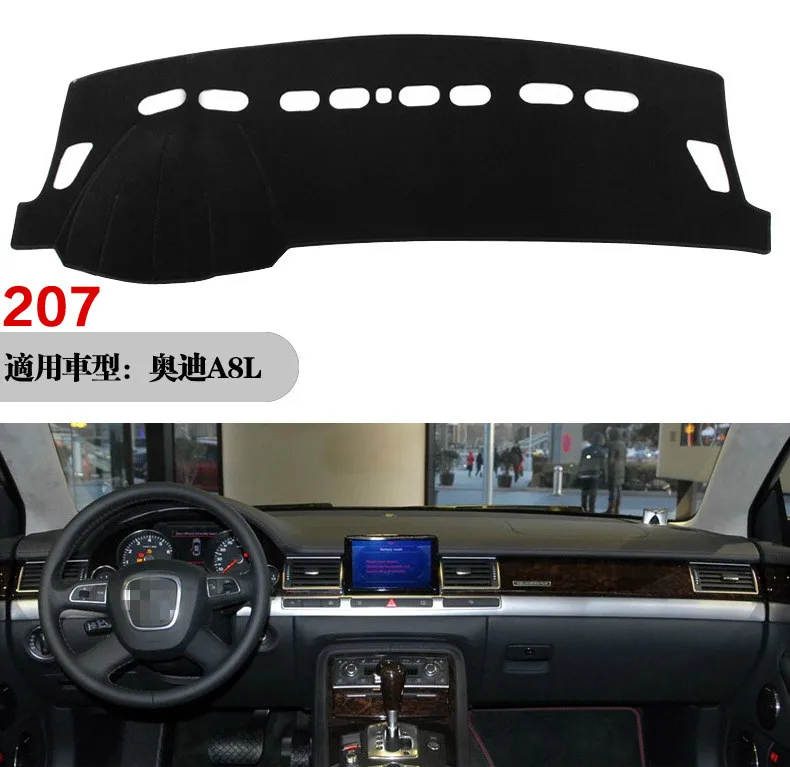Size: Left Hand Drive, Style: Red Edge for Audi A8 2004 2005 2006 2007 2008-2017 Car Styling Dash Mat Dashmat Dashboard Sticker Cover Sun Shade Dash Board Cover Carpet