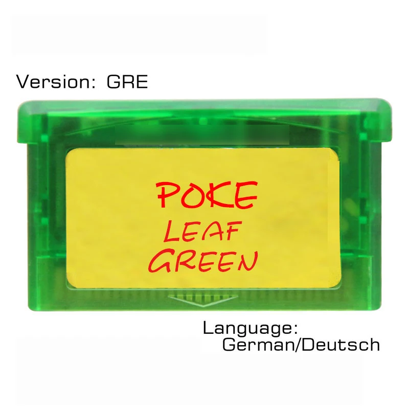 Poke LeafGreen Версия 32 бит видеоигры картридж консольная карта версия GRЕ язык немецкий/немецкий