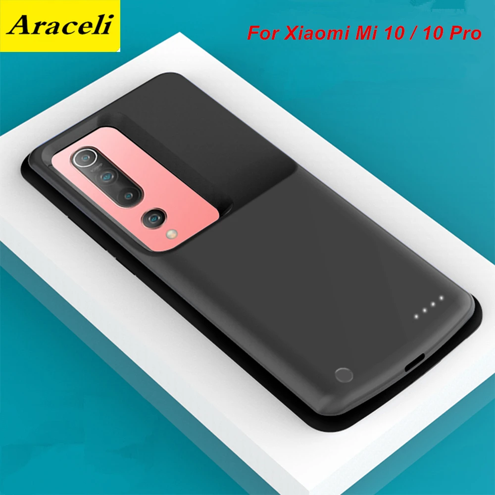 Araceli 6800 Mah For Xiaomi Mi 10 Pro Battery Case Phone Stand Mi10 Cover Smart Power Bank Charger | Мобильные телефоны и