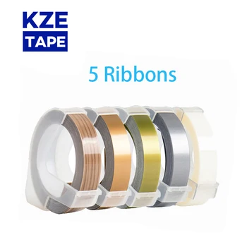 

Cidy 5 Rolls Mixed Color Compatible With Dymo 1610/1575 Embossing Label Machine Compatible With Dymo 3D Plastic Embossing Label