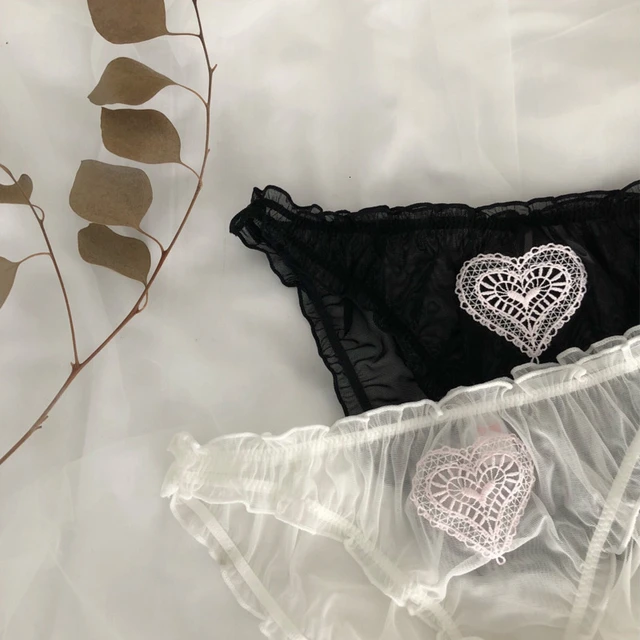 Compre Bonito coração kawaii lingerie renda roupa interior