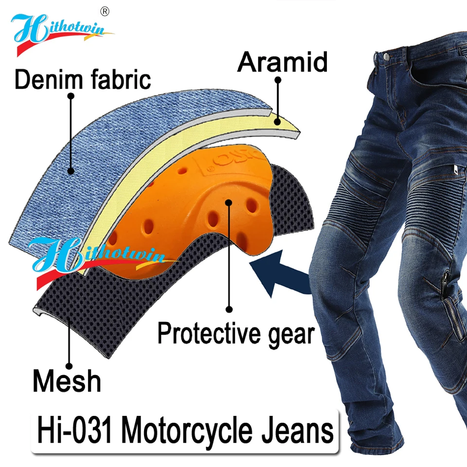 New WOLFRIDER riding waterproof motorcycle rider jeans For Halley anti-fall pants motorcycle racing can protective gear