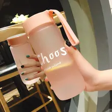 Fruit Juice Water Bottle BPA Free Plastic Square Korean Style Sport Drink Bottle