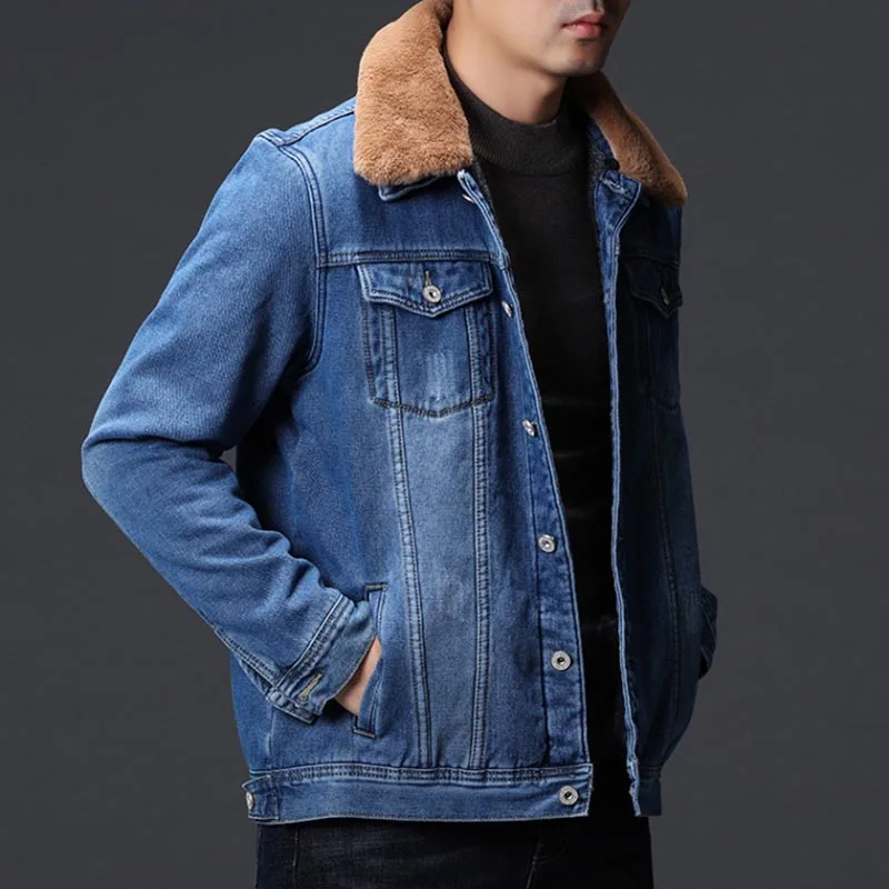 Men's Winter Warm Denim Jackets Fleece Lined Thick Jeans Jackets Outwear For Male Size M-4XL Windbreak (7)