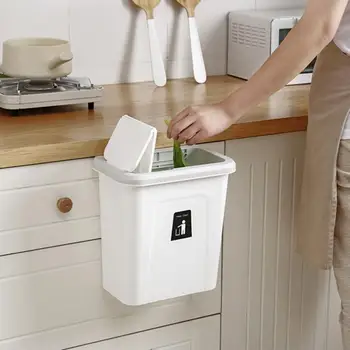 

7L Waste Bin Kitchen Cabinet Door Trash Bin Garbage Car Trash Can Cleaning Chicken Garbage Zero Waste Storage Bucket Storage Box