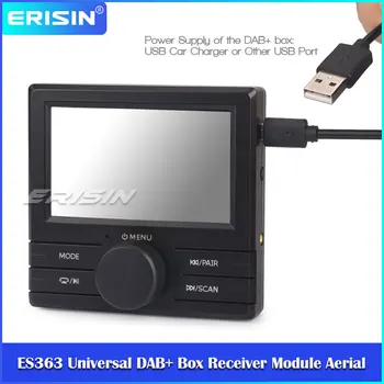 

Erisin ES363 External Universal DAB+ Digital Car Radio Box Module Aerial Adapter Kit FM Transmitter