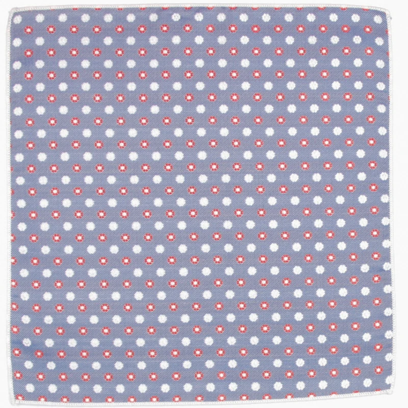  blue red fashion patterned pocket square with patterns handkerchief