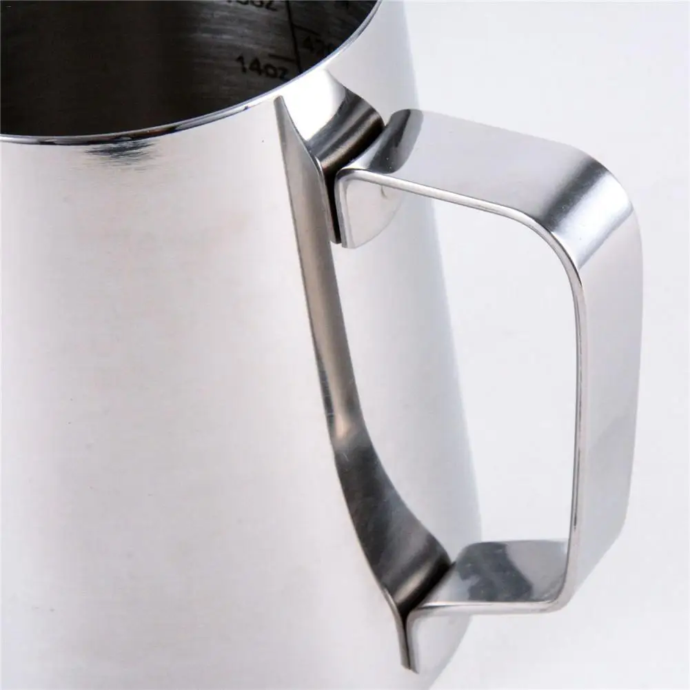 1pc Stainless Steel Frothing Coffee Pitcher Pull Flower Cup Espresso Cappuccino Cups Milk Pot Milk Frother Frothing Jug