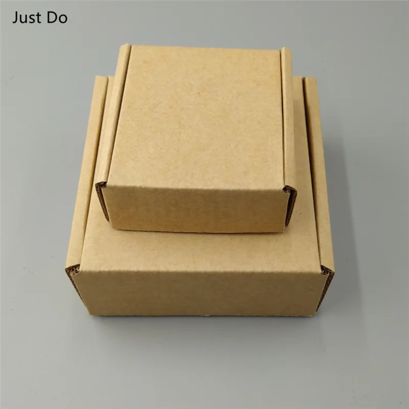 DUZCLI Shipping Boxes Small Size 4x4x2 inches Set of 25 White Kraft Gift Box Corrugated Cardboard Literature Mailer 