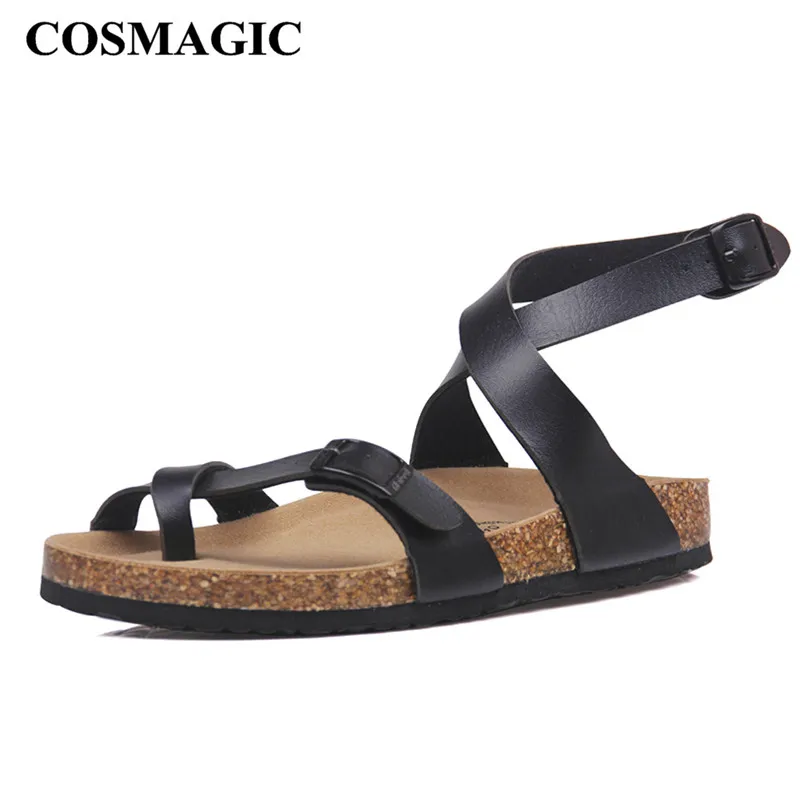COSMAGIC Fashion Cork Sandals Women Casual Summer Beach Gladiator Non-slip Buckle Strap Sandalias Shoe women sandals