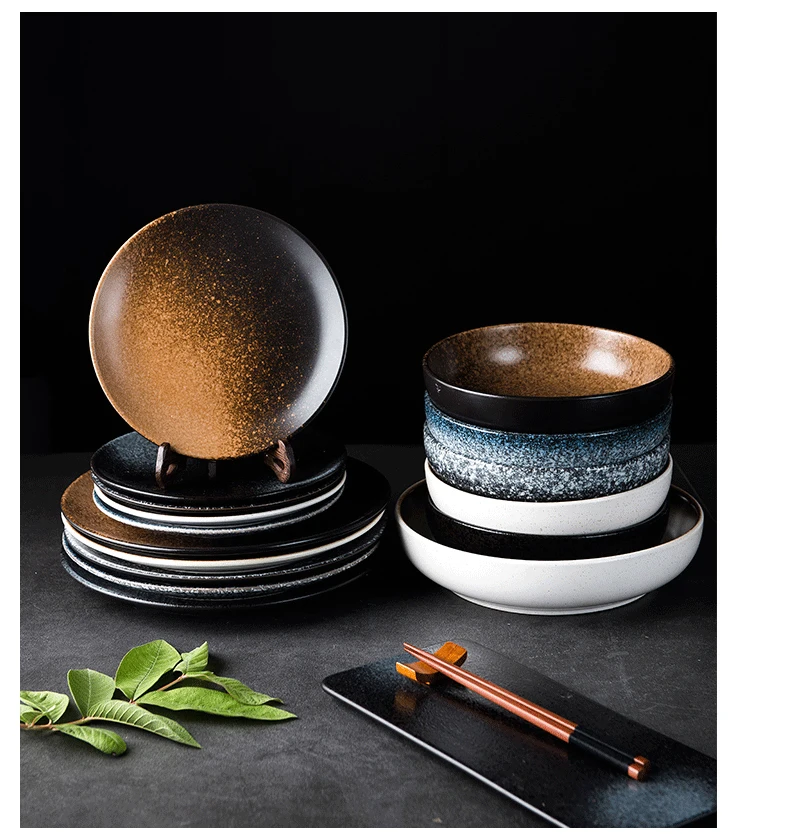 6/8/10" Deep Shallow Ceramic Dinner Dish Porcelain Tableware Plate