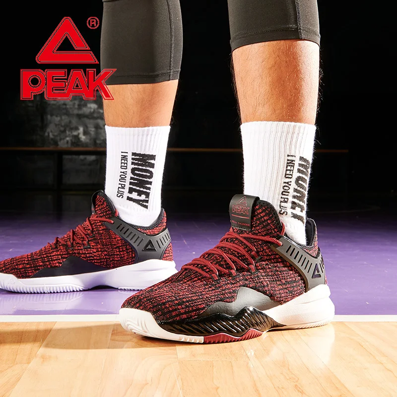 

PEAK Men's Mid-shoes Basketball Shoes Mesh Breathable Comfortable Sneakers Rubber Non-slip Wear-resistant Training Sneakers