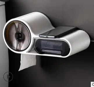 

Multifunctional Toilet Paper Holder Rack Waterproof Wall-Mounted Toilet Tissue Box Roll Paper Storage Box Bathroom Accessories