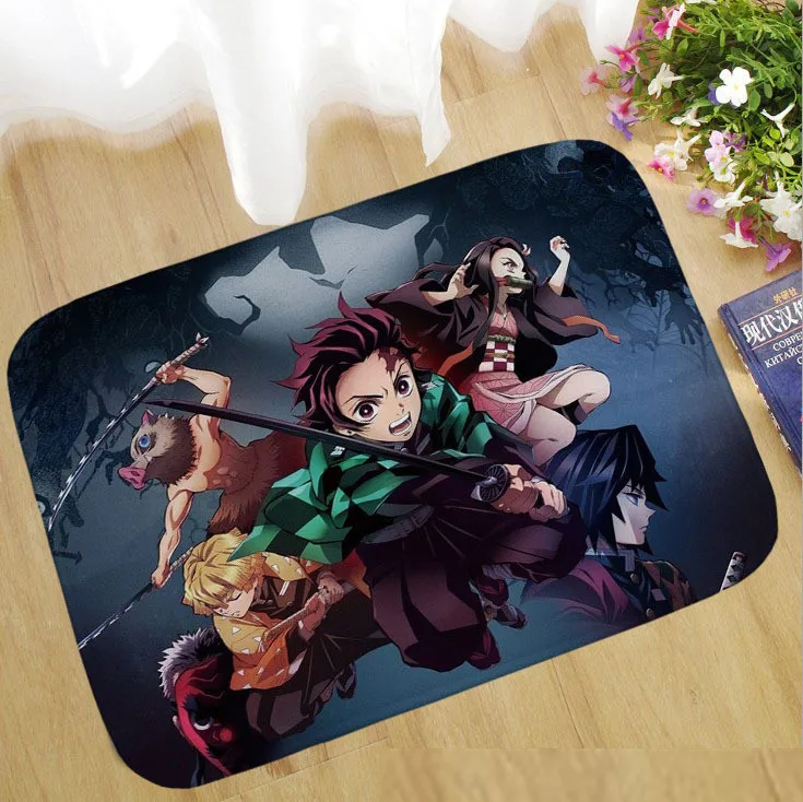 Аниме Kimetsu No Yaiba Kamado Tanjirou коврик для дверей кружка манга плюшевый напольный ковер