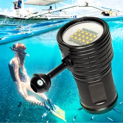 Linterna de fotografía subacuática, Luz fuerte recargable, iluminación impermeable, reflector, luz de relleno