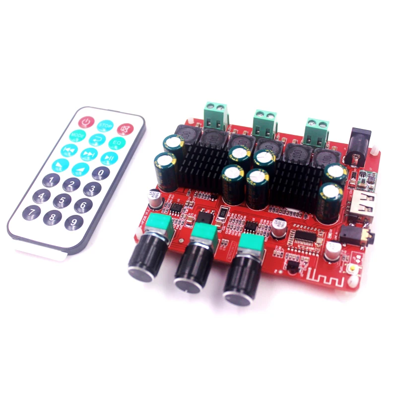 Tpa3116D2 4,2 Bluetooth 2,1 канальный стерео цифровой аудио усилители доска 50Wx2+ 100 Вт fm-радио Usb Mp3 Play