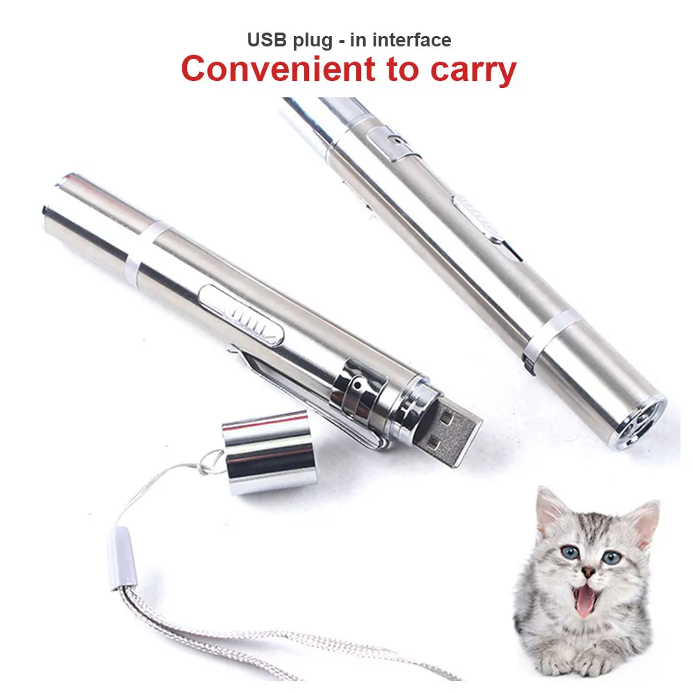 

1pcs Pet Toy Cat Tickle Stick Cat Tickle Pen LED Light Laser Toys Cat Puzzle Tease Pet Funny Interactive Cat Toy Pet Accessories