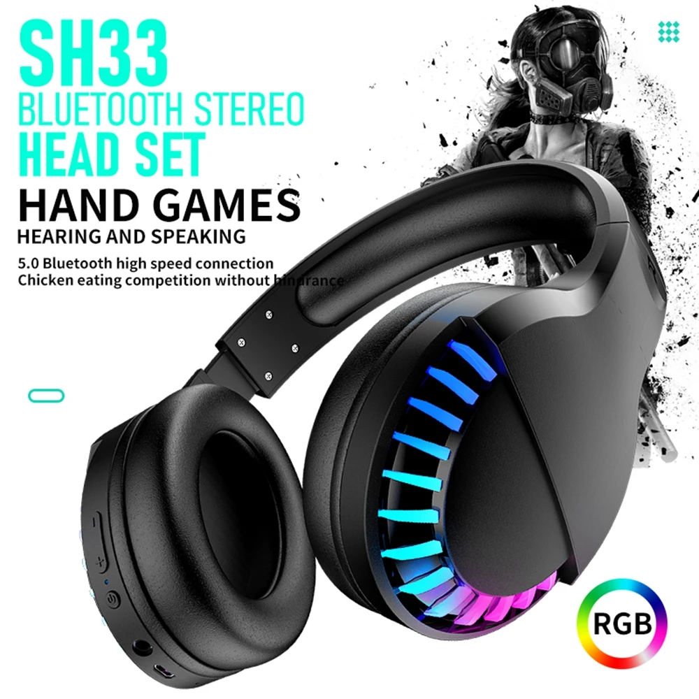 9D Беспроводная bluetooth 5 0/Проводная Двухрежимная RGB гарнитура Мобильный телефон DSP