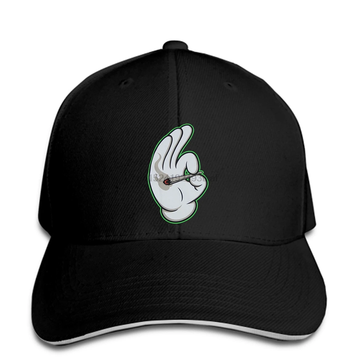 Бейсбольная кепка 1729 BK Микки крэк сорняки шутка смешная уличная Swag Черная мужская шляпа остроконечная Кепка