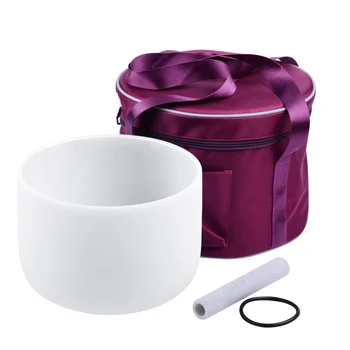 

Muslady 10 Inches G Note Crystal Singing Sound Bowl Set for Meditation Healing Therapy Relaxation Yoga with Hollow Mallet Bag