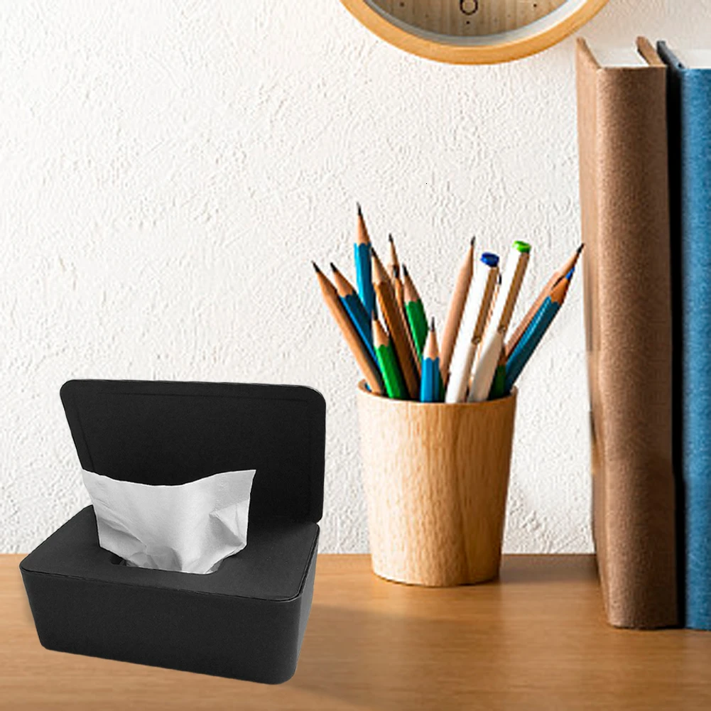 Wet Tissue Box Desktop Seal Baby Wipes Paper Storage Box Household Plastic Dust-proof With Lid Tissue Box For Home Office