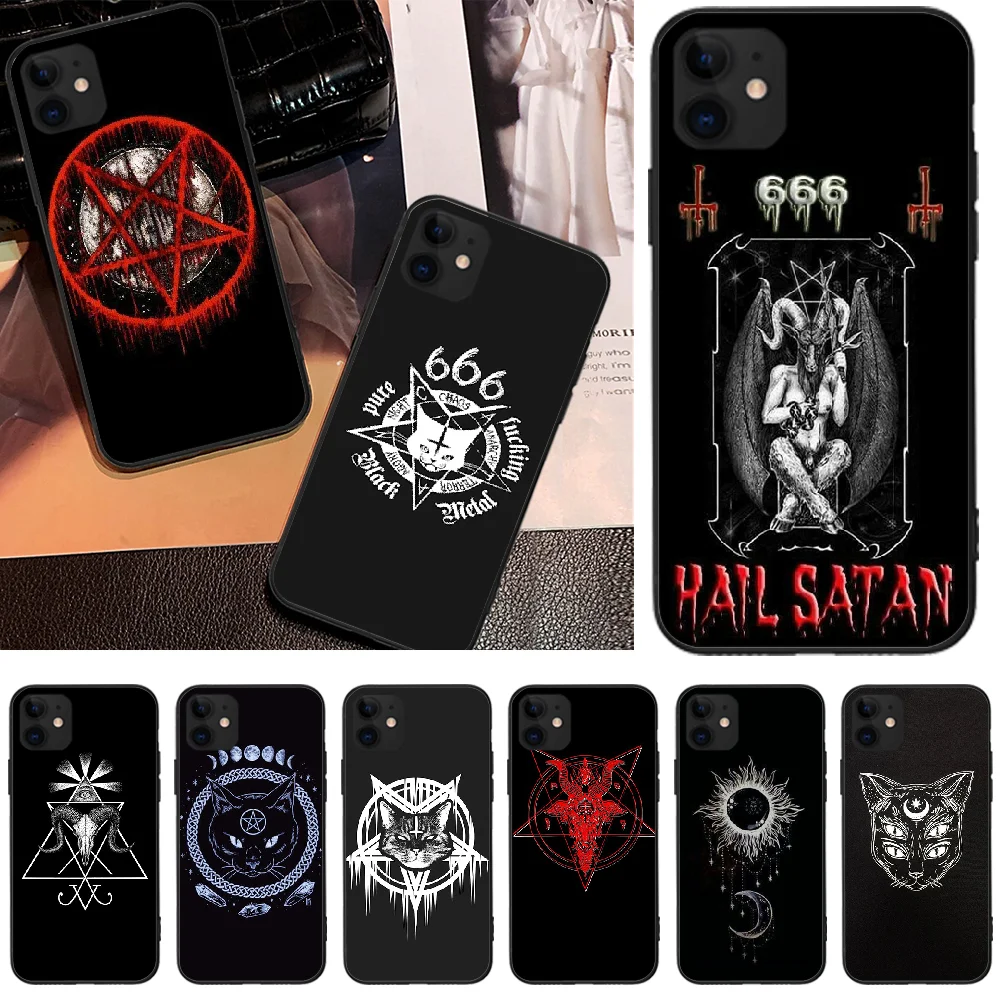 

Pentagram 666 Demonic Satanic Soft Silicone Phone Case For IPhone 5C 6 6S 7 8 Plus X XS XR XS MAX 11 11 Pro 11 Pro Max