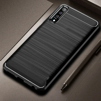 

For Samsung Galaxy A30s A 50s 70s Case Carbon Fiber Cover Shockproof Phone Case For Samsung A 30s A50s A70s Cover Flex Bumper