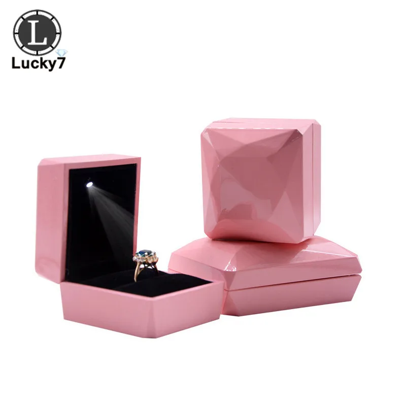 Creative Led Light Ring Necklace Box Jewelry Box Marriage Diamond Ring