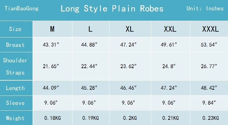 纯色长袍Long Style Plain Robes新
