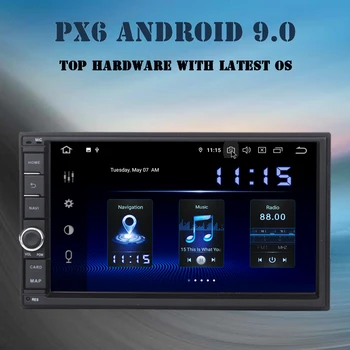 

2 din Universal Car Radio Android 9.0 GPS Navigation 2.5D IPS screen PX6 Multimedia player DSP HDMI Bluetooth5.0 Wifi RDS 4G+64G