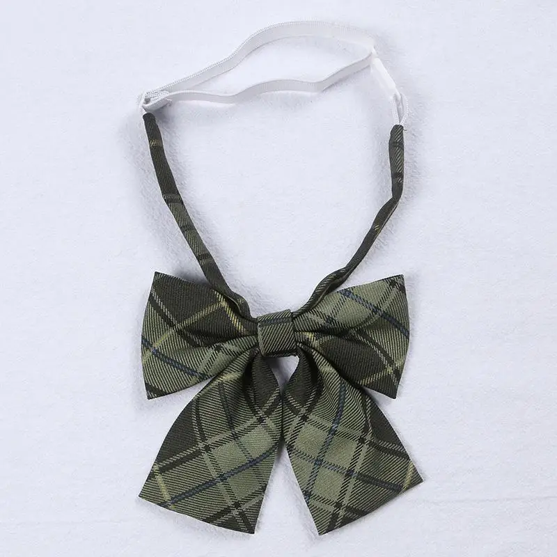 Jk Bowtie форменные аксессуары для японской школьницы Веревка на шею галстук-бабочка решетка Элегантный шик без завязывания узел - Цвет: Tie A