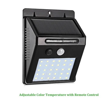 

30 LED Solar Powered Wall Lamp PIR Motion Sensor Waterproof Light Bulb Garden Light Outdoor Path Security 3 Sided Luminous spot