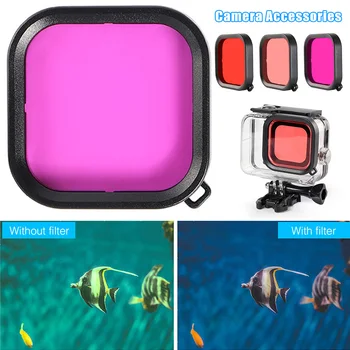 

3pcs Filters for Gopro Hero 8 Waterproof Case Waterproof Diving Filter Camera Accessories DJA99