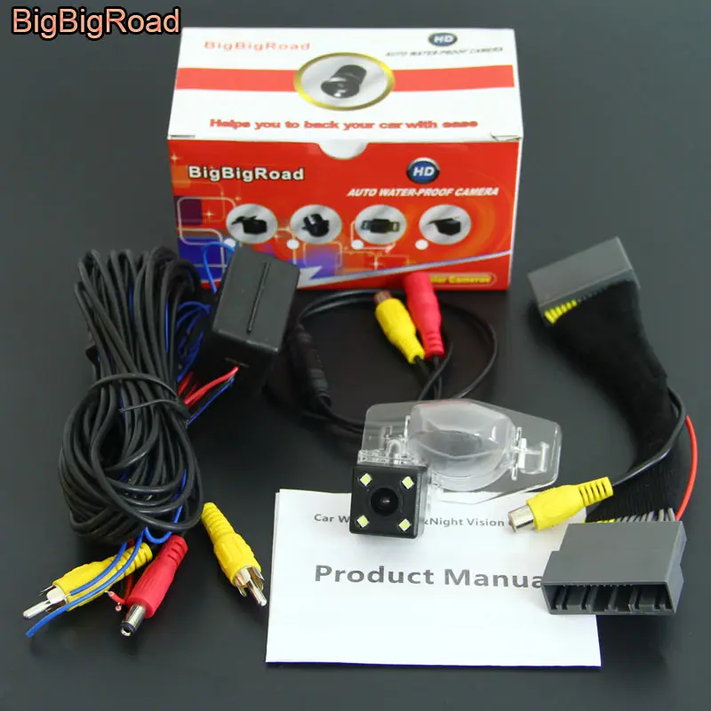 With Power Relay BigBigRoad для Хонда сrv CR-V 2012 2013 камера заднего вида для парковки Камера подключения к оригинальным Экран - Название цвета: With Power Relay