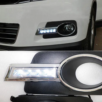 

CSCSNL 1 Pair LED DRL Daytime Running Light Daylight driving yellow Signal lamps For Volkswagen VW Tiguan 2010 2011 2012