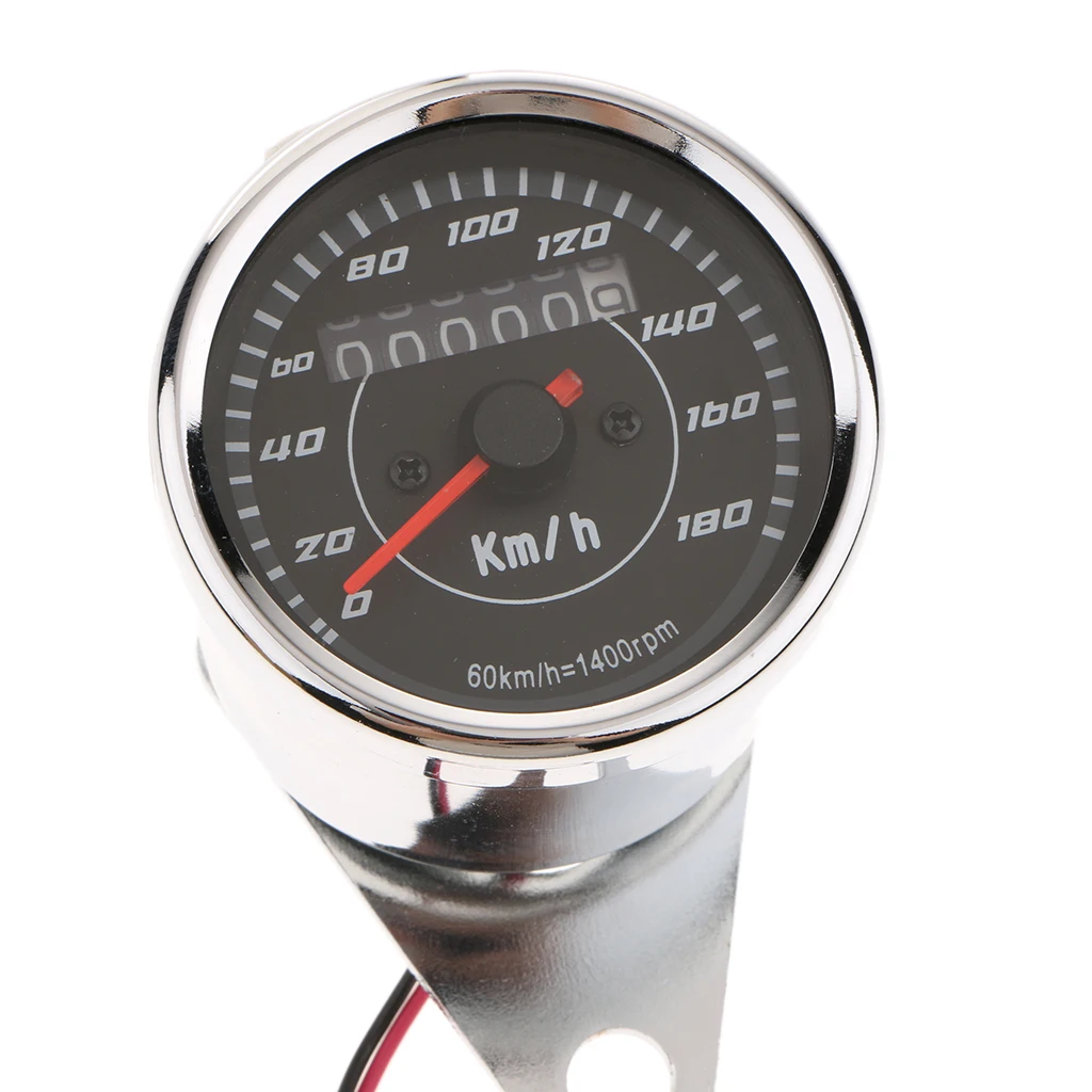 12V LED Backlight Signal Motorcycle Odometer Speedometer Gauge KMH
