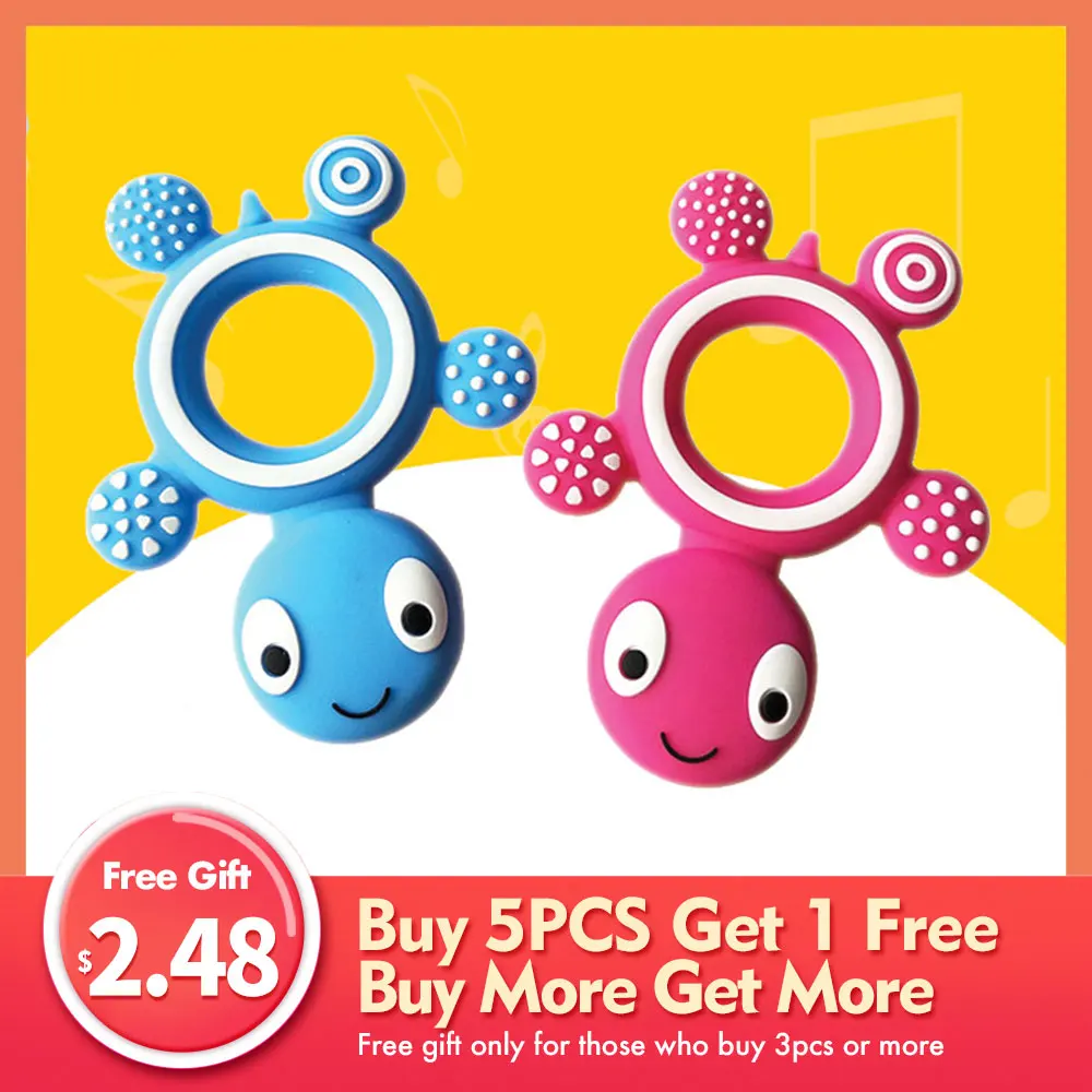 Силиконовый Прорезыватель для зубов младенцев грызунов мультяшная черепаха