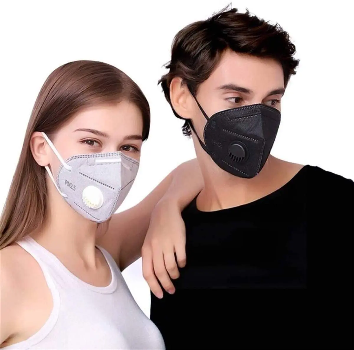 

KN95 Mask Dust Face Mask Nonwoven Valved Dust Mask KN95 PM 2.5 Respirator Mouth Mask With Valve