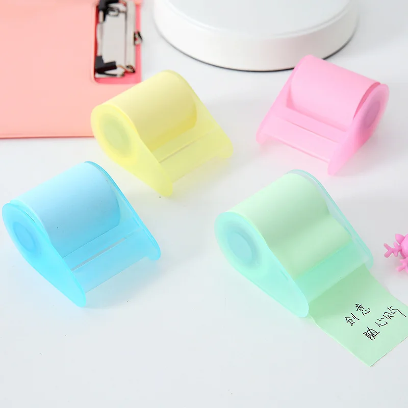1pc Low Tack Tapes Memo Tape and Dispenser Sticky Notes Writing Pads School Supplies For Crafts Card Album Stencil Making