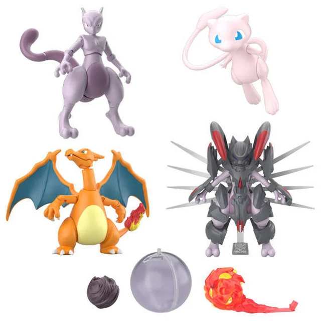 Bandai Genuine Gashapon Pokemon Anime Action Figures Charizard Blaziken Figurine Kids Toys Model Doll Boxs Egg Collections Gifts 6