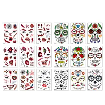

18pcs Party Creepy Supplies Horror Waterproof Wound Sticker Scar Sticker Halloween Decals Halloween Sticker for Children Adults