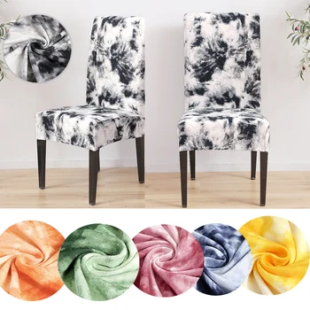 

Easy To Clean Dinning Chair Covers Stretch Stripe Spandex Printing Chair Cover Home Slipcover Kitchen Restaurant Office Wedding