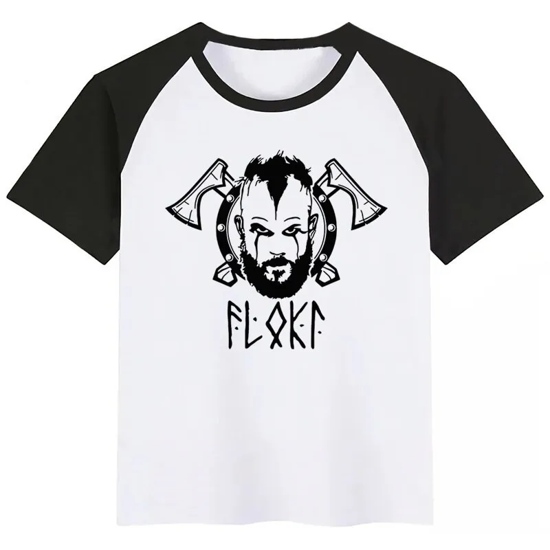 Viking/Детская летняя забавная футболка для мальчиков и девочек детская футболка с принтом модная повседневная одежда для малышей - Цвет: D010D