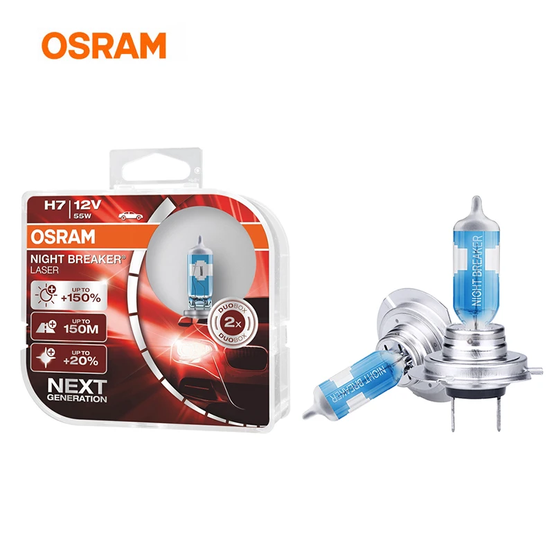 Галогенная лампа OSRAM H1 H4 H7 лазер для ночных выключателей нового поколения + 150%