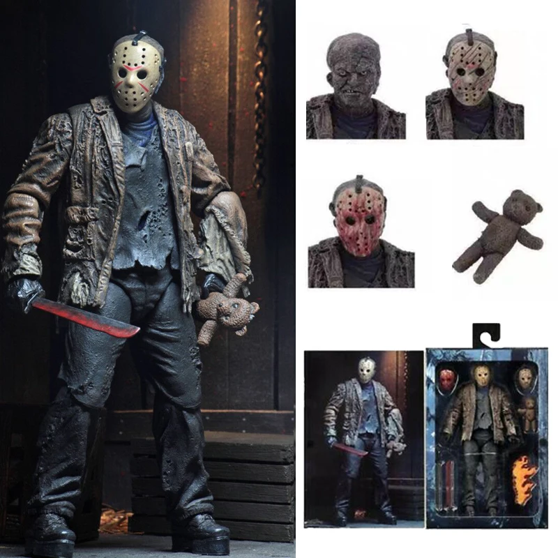 Koop 2019 Nieuwe Type NECA Freddy Jason FVJ Ultieme Vrijdag Jason Voorhees Action Figure Speelgoed Horror Model Gift