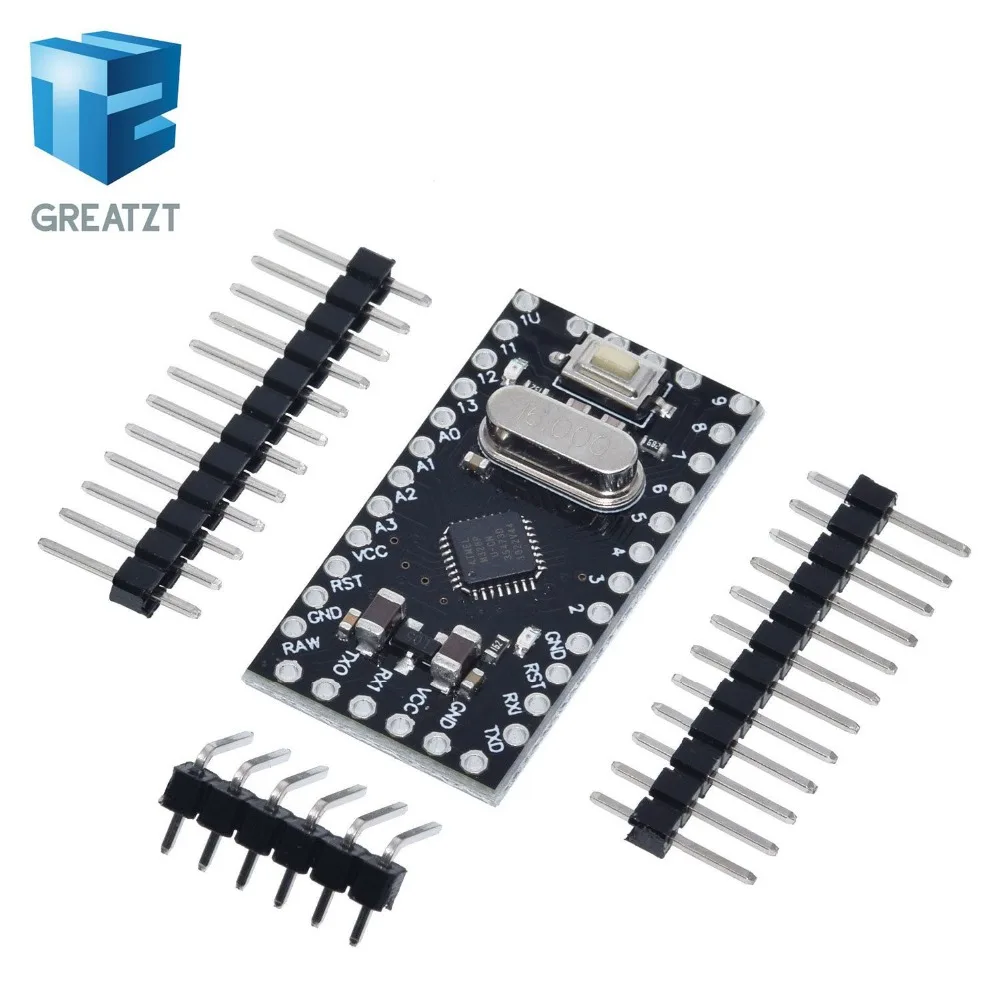 Pro mini 328P-MU GREATZT ATMEGA328P Pro Mini 328 мини ATMEGA328 5 В/16 МГц ATMEGA328 3,3 В 8 МГц для Arduino - Цвет: Pro mini 328P-MU