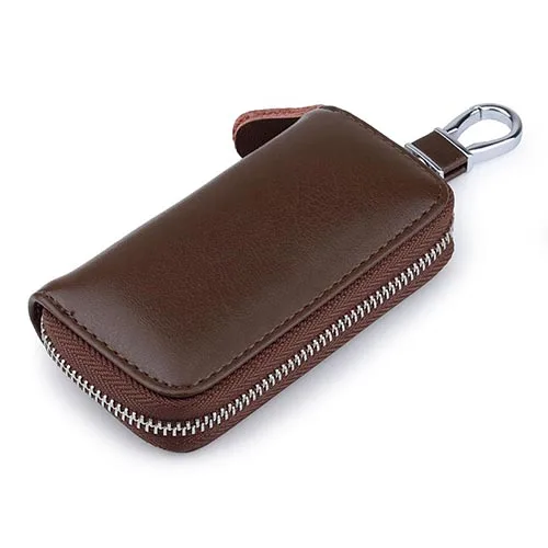 COMFORSKIN, Новое поступление, мужской кожаный бумажник для ключей, многофункциональный мужской брелок для ключей, мужской бумажник ключница для ключей - Цвет: Brown